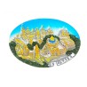 Polyresin Magnet Panoramic View of Jerusalem Oval ... | Jewish Magnets