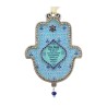 Iris Design Hand Painted Hamsa Wall Plaque English Ho... | Hamsa Hands
