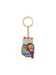 Yair Emanuel Gold Key Chain Colorful Wise Old Owl | Judaica Keychains