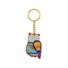 Yair Emanuel Gold Key Chain Colorful Wise Old Owl | Judaica Keychains
