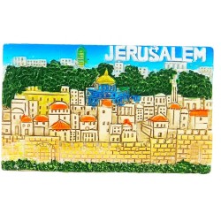 Polyresin Magnet %96 Colorful Jerusalem Images | Jewish Magnets