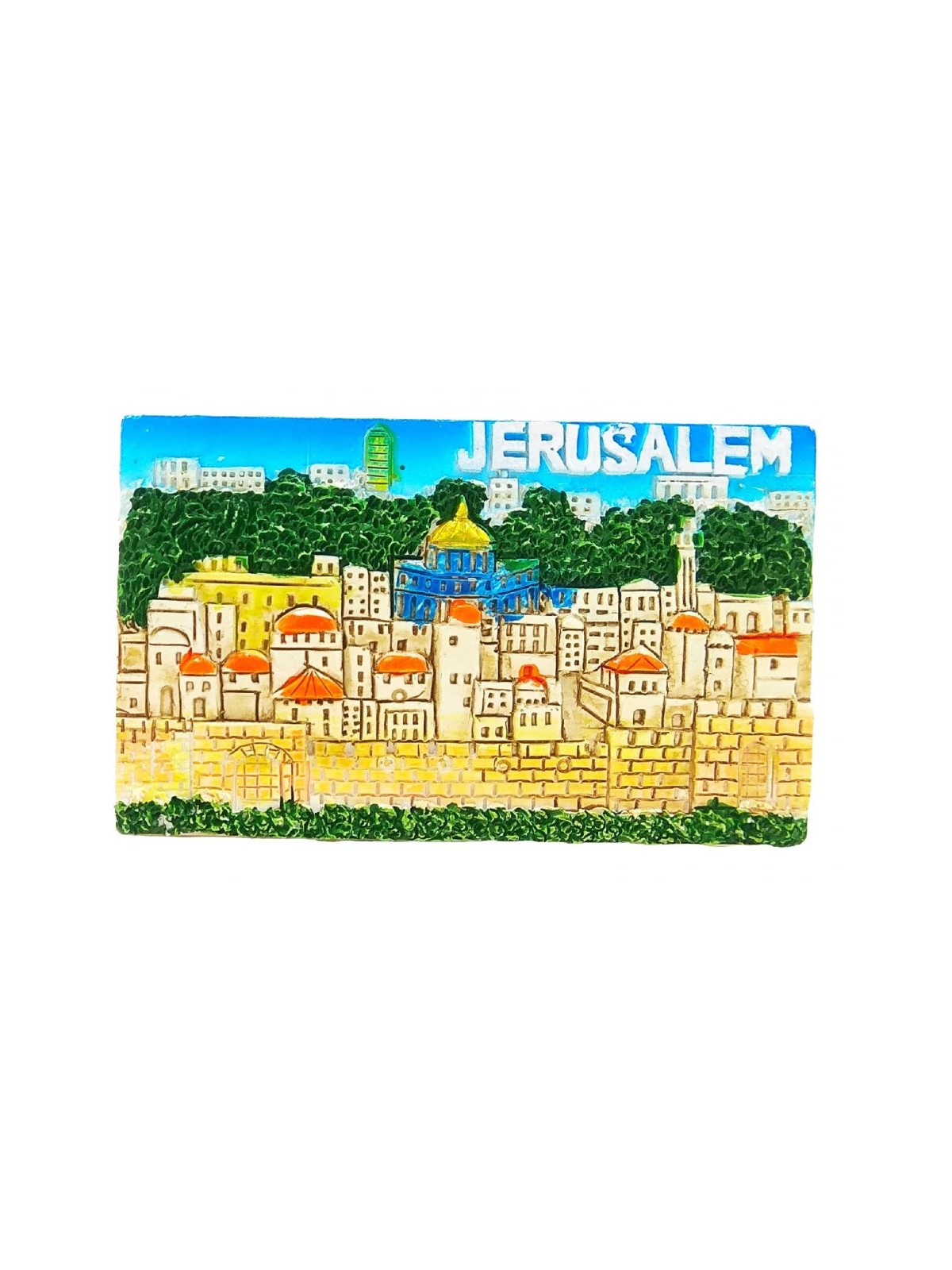 Polyresin Magnet %96 Colorful Jerusalem Images | Jewish Magnets