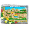 Polyresin Magnet Framed Jerusalem and Dome of Rock | Jewish Magnets