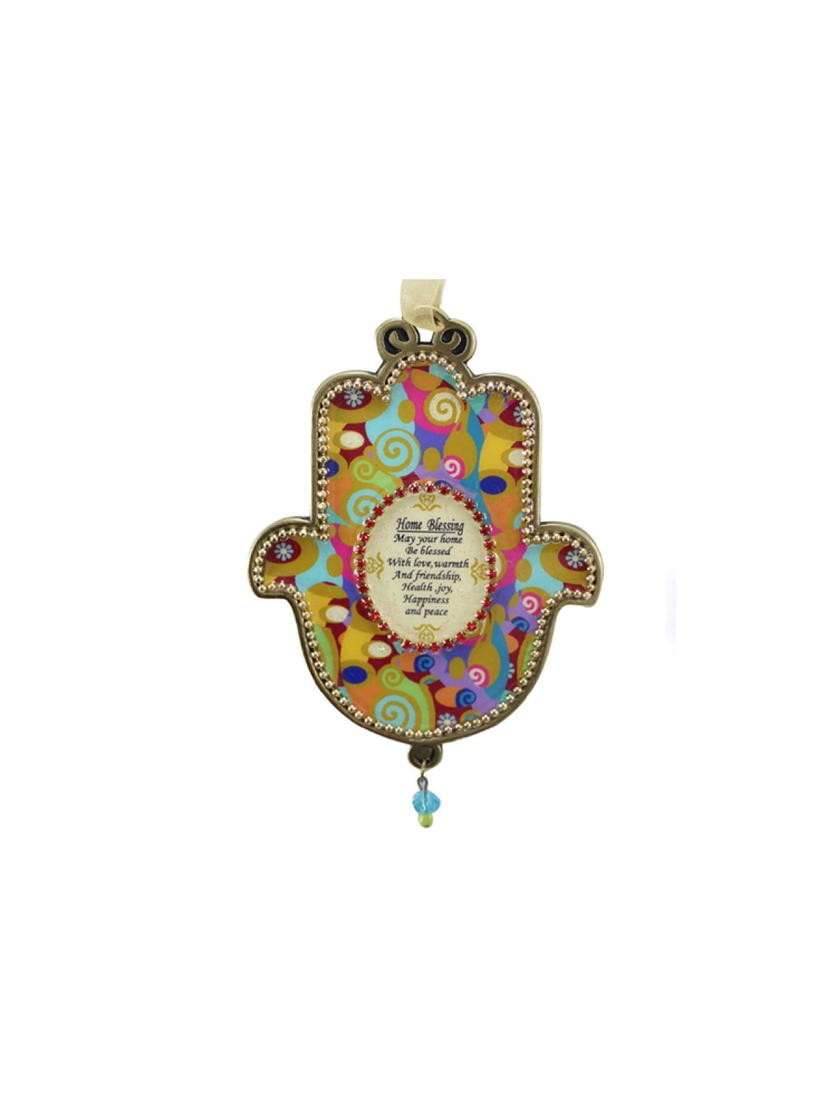 Iris Design English Home Blessing Hamsa Wall Plaque C... | Hamsa Hands