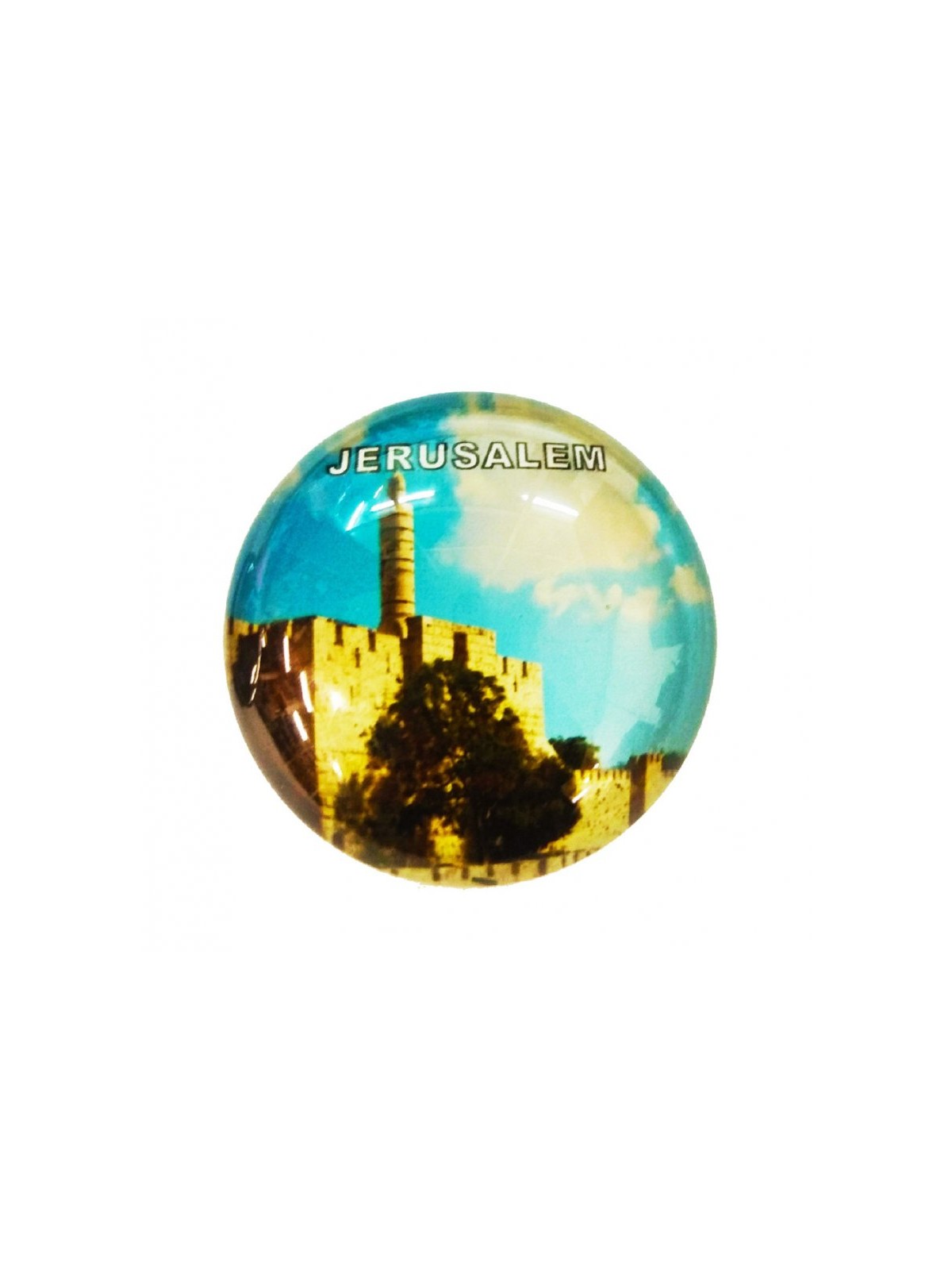 Ceramic Glass Magnet %96 Tower of David | Jewish Magnets