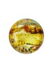 Rounded Glass Magnet Golden Western Wall | Jewish Magnets