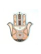 Pink Beige Flower Design Wall Hamsa | Hamsa Hands