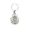 Silver Color Mazal Hamsa Key Ring by Ester Shahaf | Judaica Keychains
