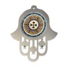 Dorit Judaica Blue Maroon Stainless Steel Wall Hamsa ... | Hamsa Hands