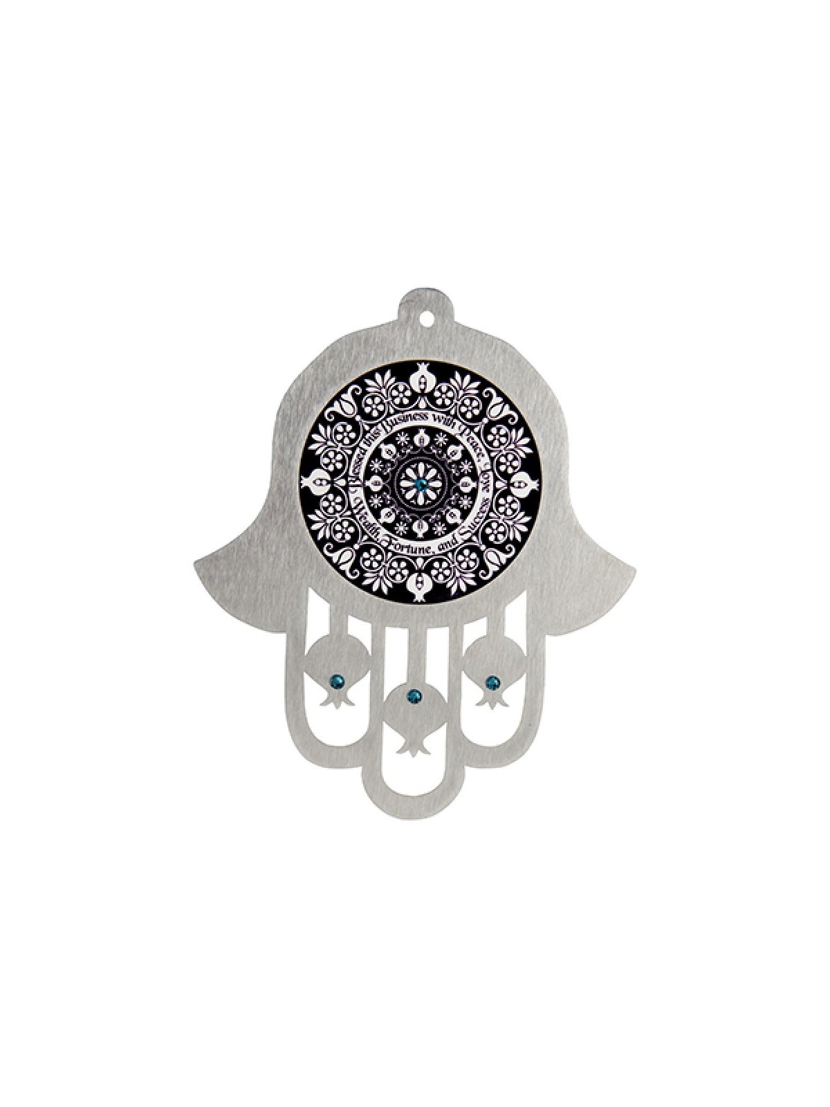 Dorit Judaica Black Shades Stainless Steel Wall Hamsa... | Hamsa Hands