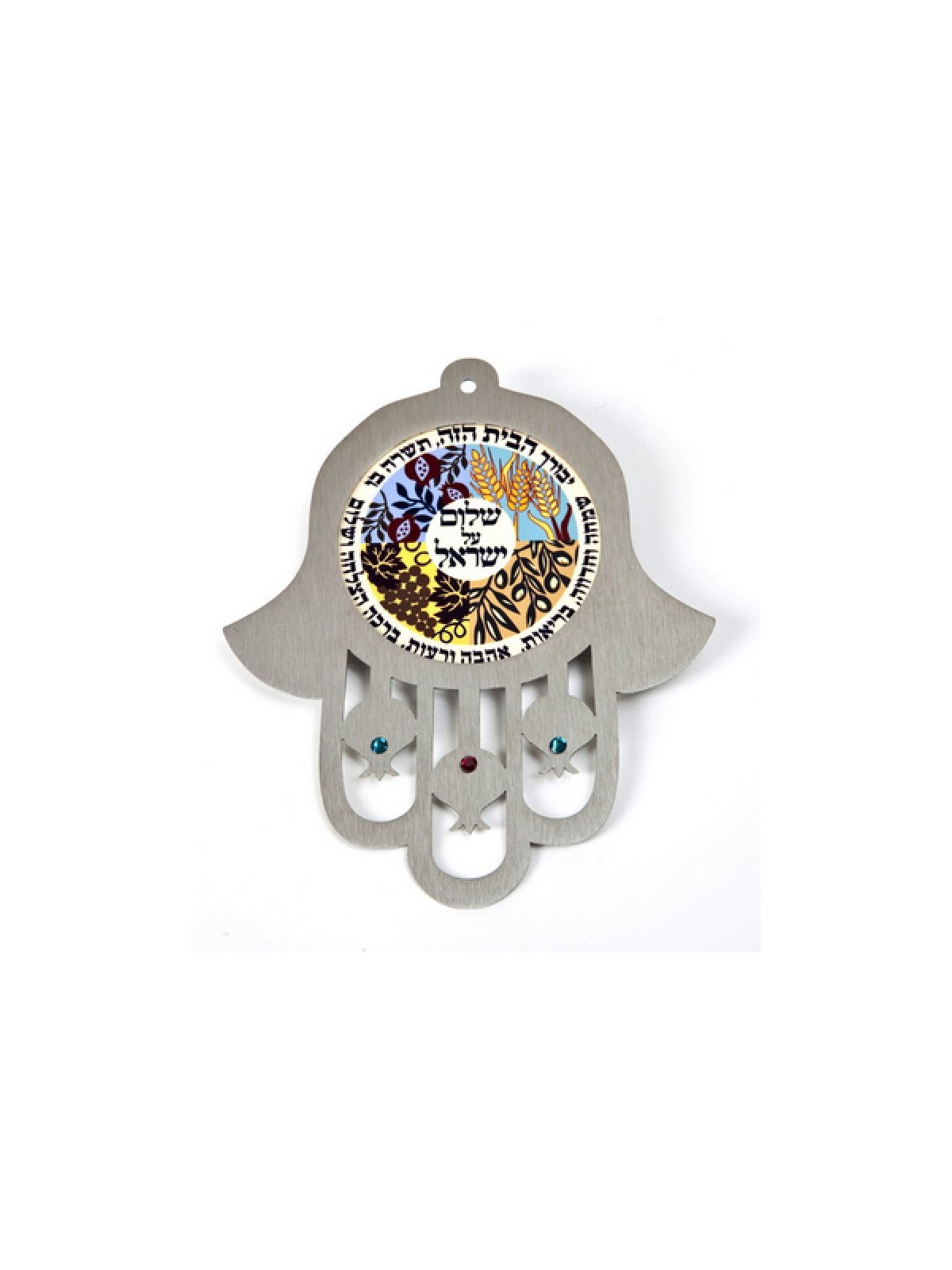 Dorit Judaica Wall Hamsa Seven Species Home Peace Ble... | Hamsa Hands