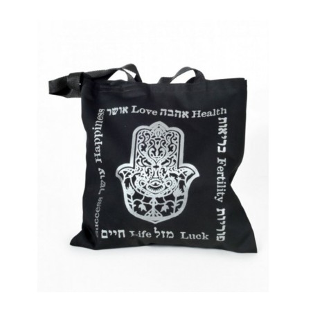 Barbara Shaw Canvas Tote Bag Black Silver H... | *Overstock & Specials