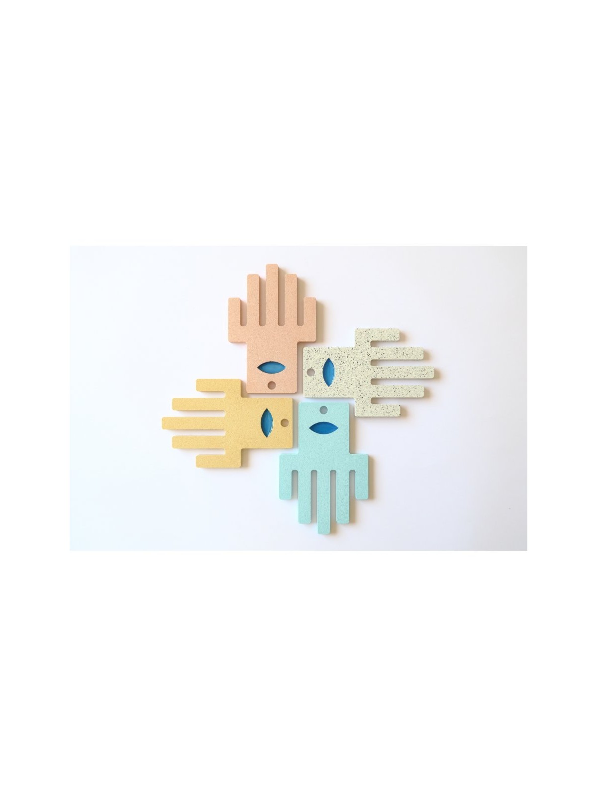 Graciela Noemi Handcrafted Blue Eye Abstract Hamsa | Hamsa Hands