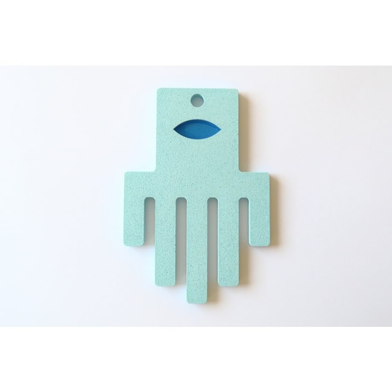 Graciela Noemi Handcrafted Blue Eye Abstract Hamsa | Hamsa Hands