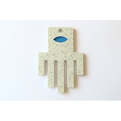Graciela Noemi Handcrafted Blue Eye Abstract Hamsa | Hamsa Hands