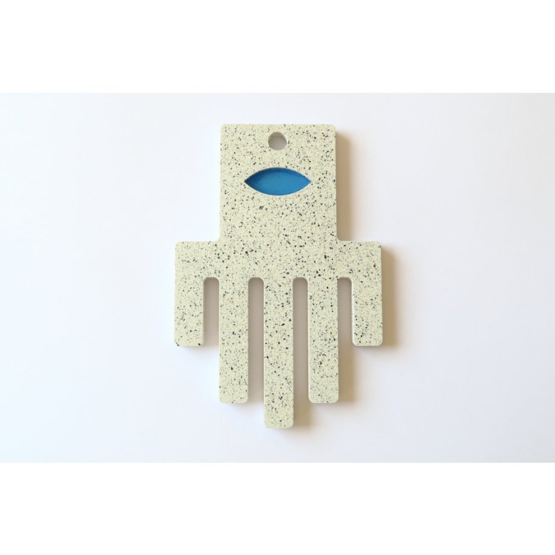 Graciela Noemi Handcrafted Blue Eye Abstract Hamsa | Hamsa Hands