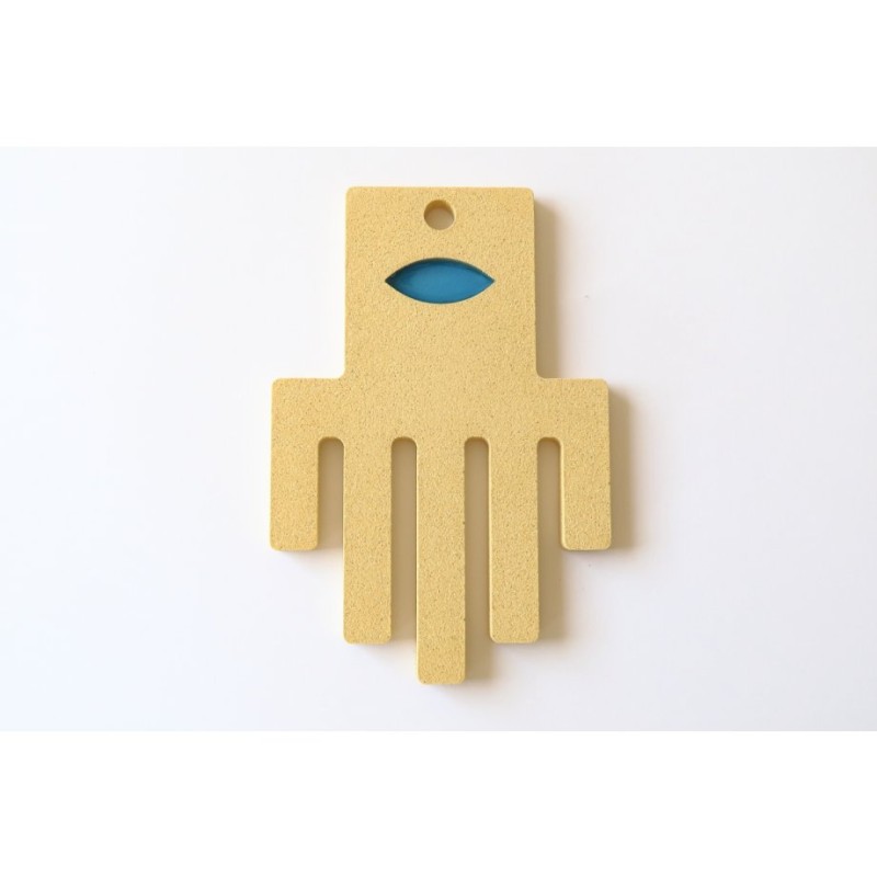 Graciela Noemi Handcrafted Blue Eye Abstract Hamsa | Hamsa Hands