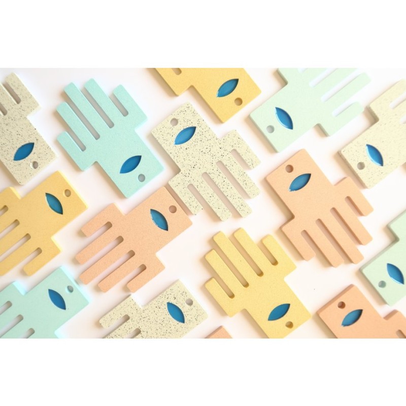 Graciela Noemi Handcrafted Blue Eye Abstract Hamsa | Hamsa Hands