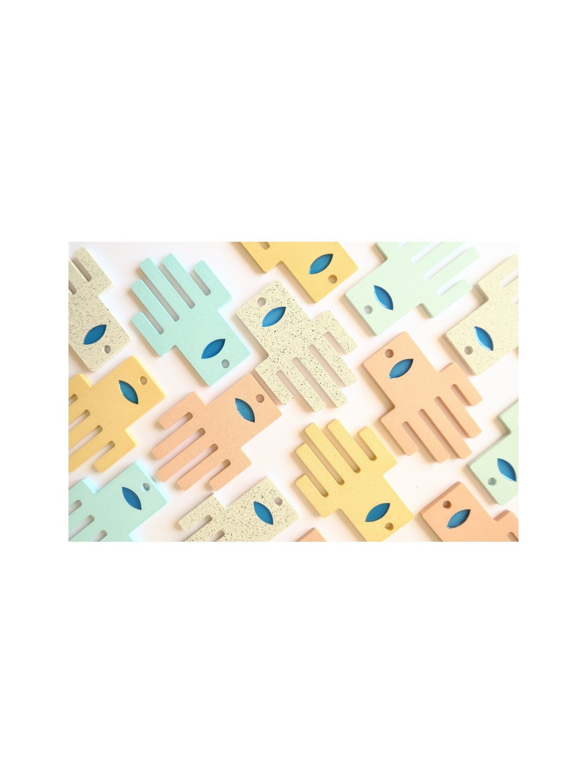 Graciela Noemi Handcrafted Blue Eye Abstract Hamsa | Hamsa Hands