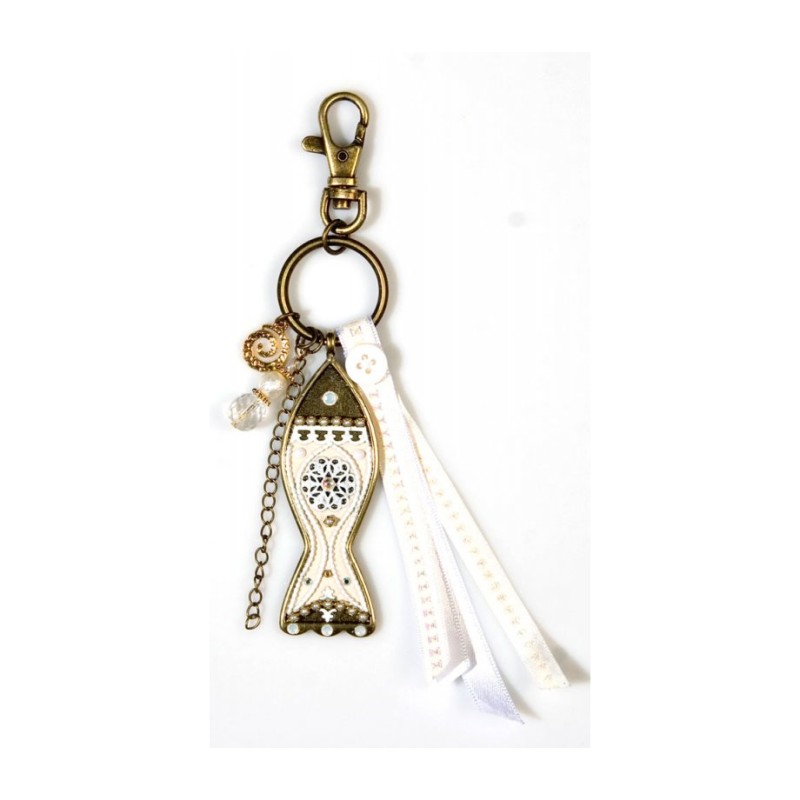 Fish Keychain by Ester Shahaf | Judaica Keychains