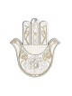 Silver Color Dove Wall Hamsa by Ester Shahaf | Hamsa Hands