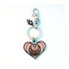 Pink Heart Keychain by Ester Shahaf | Judaica Keychains