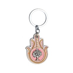 Tree of Life Hamsa Key Ring by Ester Shahaf | Judaica Keychains