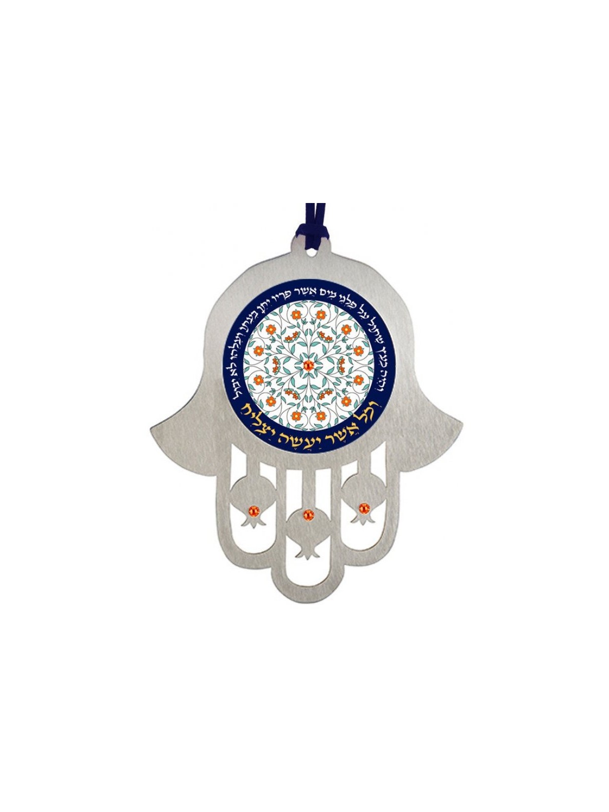 Dorit Judaica Hamsa Wall Hanging with Flower Mandala ... | Hamsa Hands