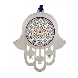 Dorit Judaica Hamsa Wall Hanging with Flowers and Fam... | Hamsa Hands