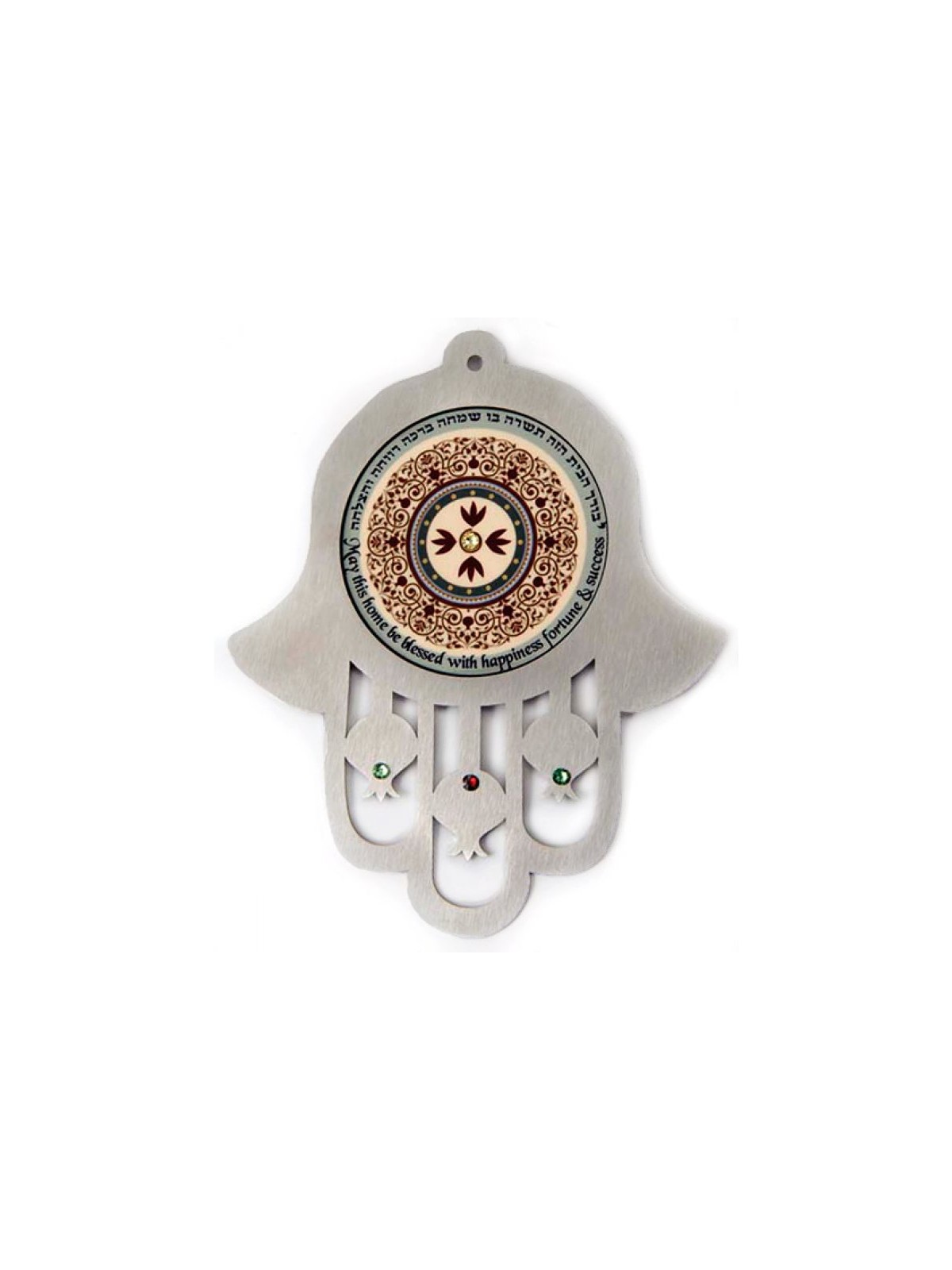 Dorit Judaica Maroon Stainless Steel Wall Hamsa Home ... | Hamsa Hands