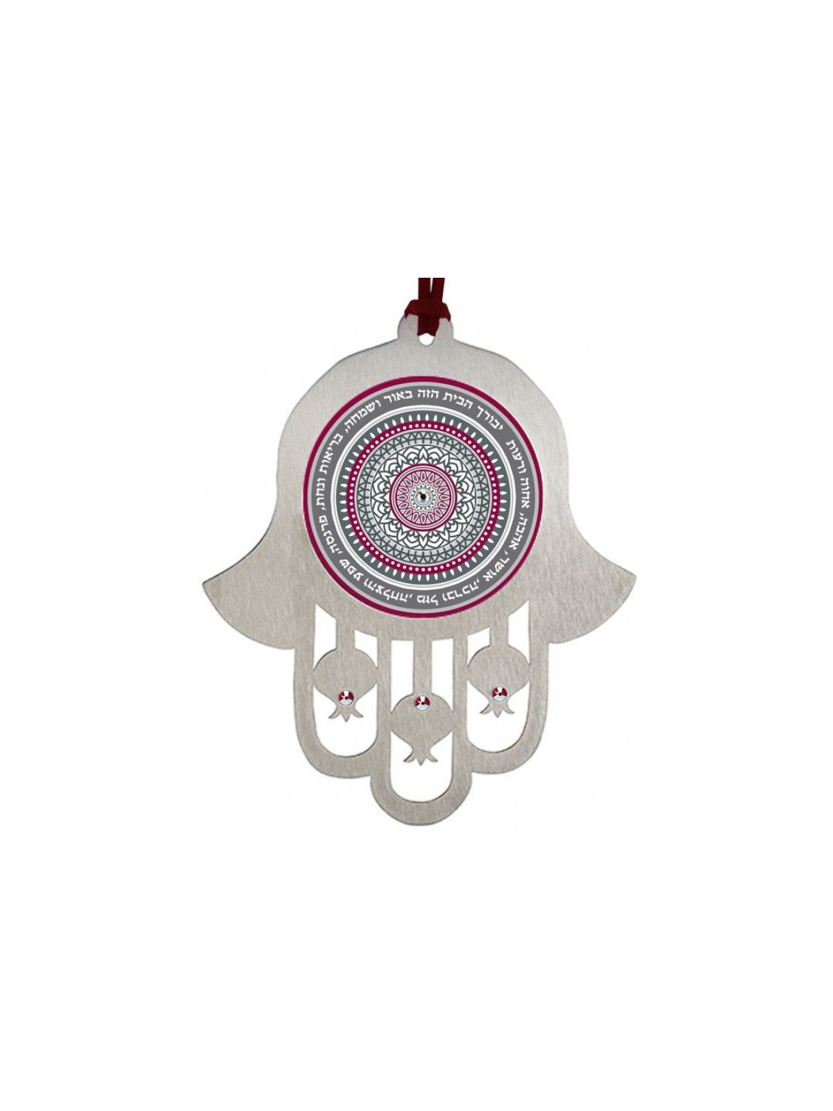 Dorit Judaica Hamsa Wall Hanging with Mandala and Hom... | Hamsa Hands