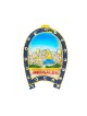 Polyresin Magnet Jerusalem Views in Horseshoe Shape | Jewish Magnets