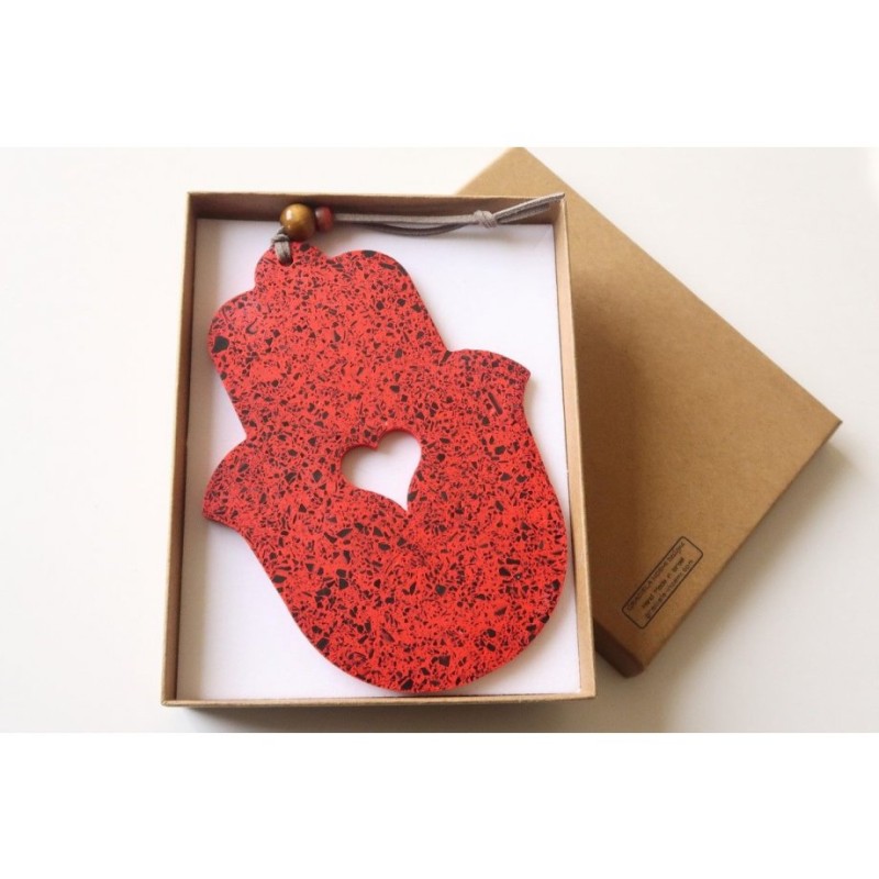 Graciela Noemi Handcrafted Terrazzo Hamsa Cutout Hear... | Hamsa Hands
