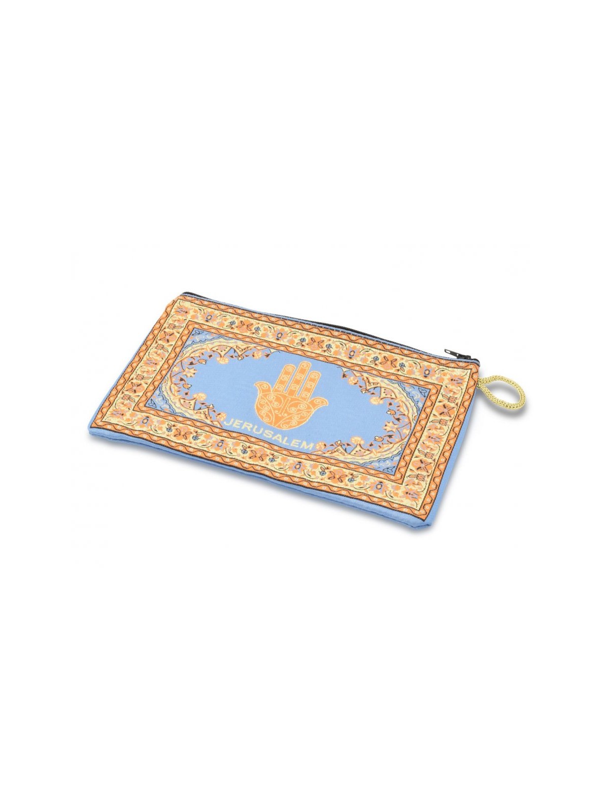 Embroidered Fabric Purse Gold and Blue Fr... | Jewish Gift from Israel