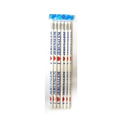 Ensemble de six crayons en bois souvenirs décorés avec... | Jeux et jouets pour enfants