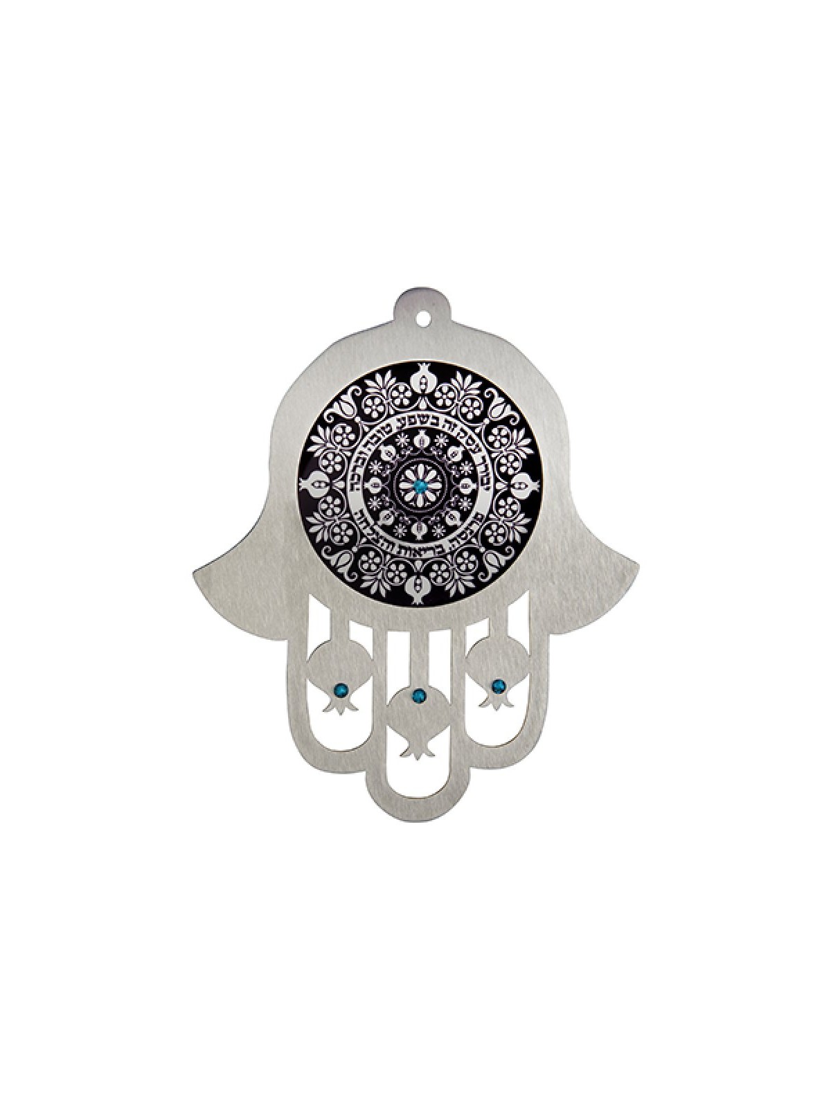 Dorit Judaica Black Stainless Steel Wall Hamsa Busine... | Hamsa Hands