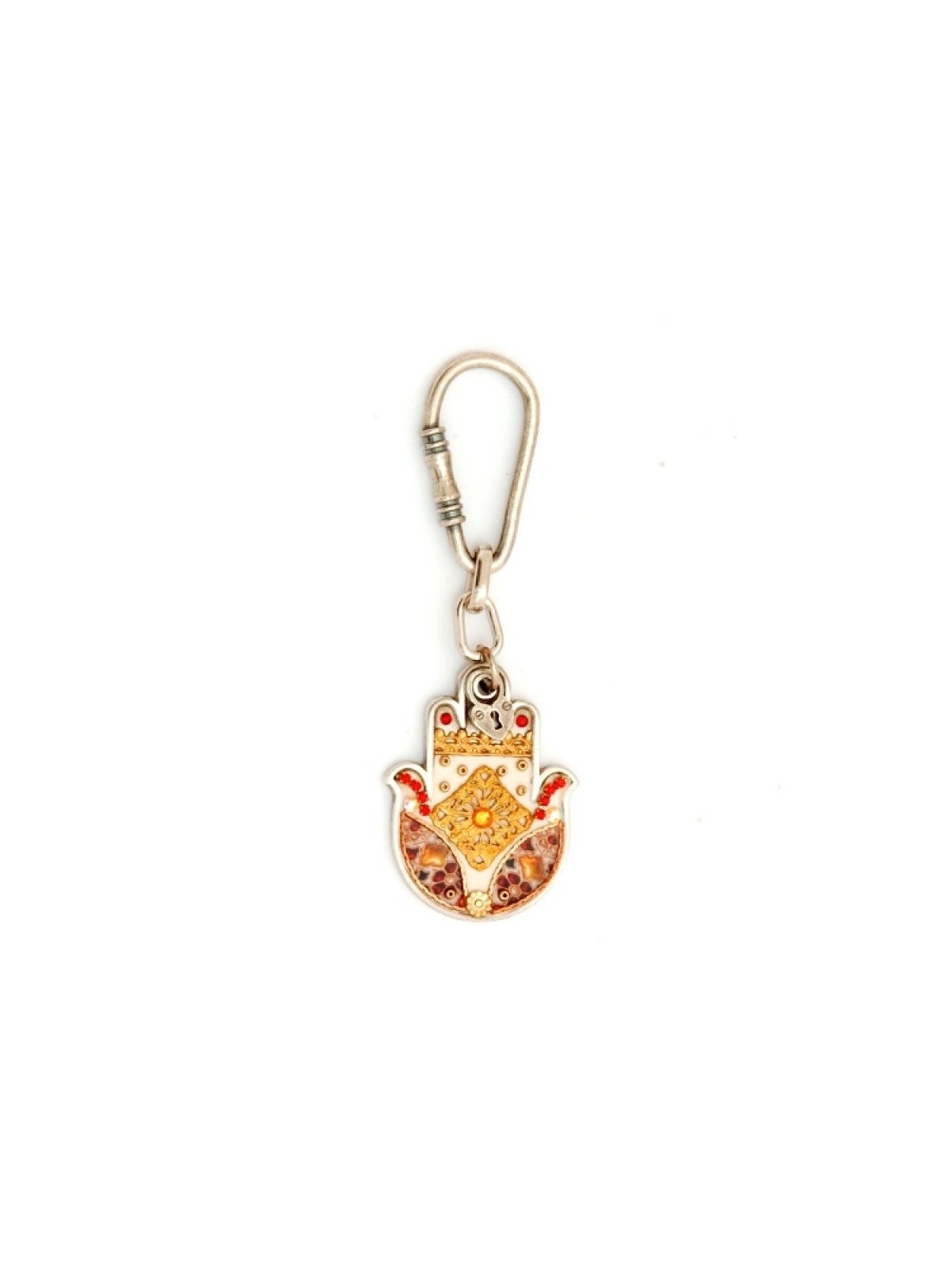 Shades of Gold Hamsa Keychain by Ester Shahaf | Judaica Keychains