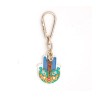 Colorful Flower Hamsa Keychain by Ester Shahaf | Judaica Keychains