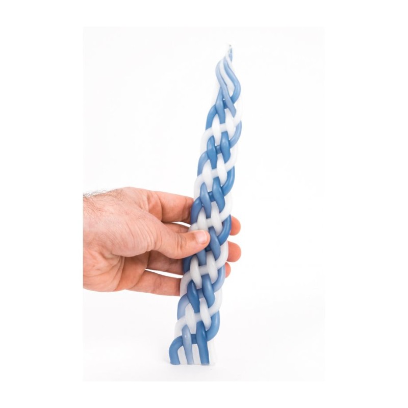 Handmade Paraffin Wax Braided Havdalah Candle Bl... | Havdalah Candles