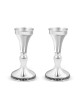 Sterling Silver Shabbat Candlesticks Smooth with S... | Silver Judaica