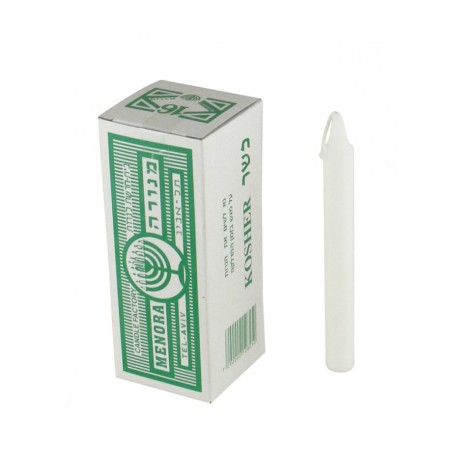 Traditional Kosher Shabbat Candles 16 in a Box | Sabbath Candles