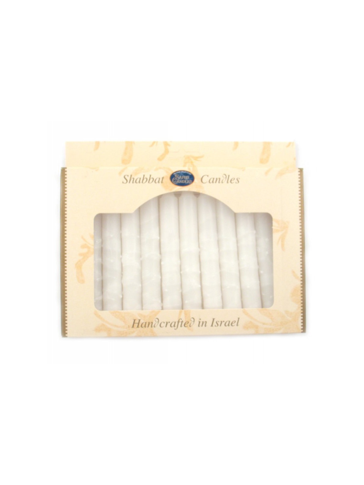 Decorative Handmade Galilee Shabbat Candles Ivory... | Sabbath Candles