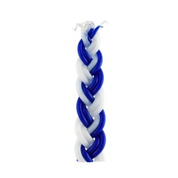 Mini Two in One Braided Blue and White Havdalah ... | Havdalah Candles