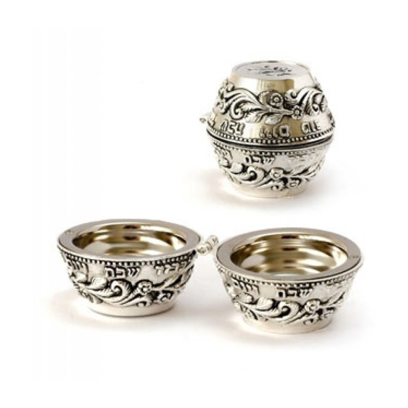 Silver Plated Compact Engraved Travelling Can... | Travel Candlesticks