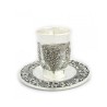 Silver Plated Kiddush cup Grapes Design w... | Jewish Gift from Israel