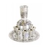 Silver Plated Kiddush Fountain with 8 Sma... | Jewish Gift from Israel
