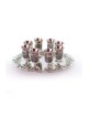 Silver Plated Eight Small Stem Kiddush Cu... | Jewish Gift from Israel