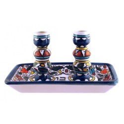 Armenian Design Shabbat Candlesticks wit... | Traditional Candlesticks