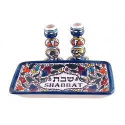 Armenian Design Shabbat Candlesticks wit... | Traditional Candlesticks