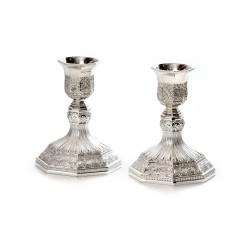 Filigree Decorative Silver Plated Shabbat Candlesti... | Gifts for Her